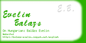 evelin balazs business card