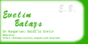 evelin balazs business card